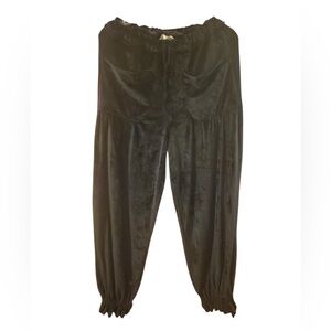 Free People Dolan Velour Pant Black Joggers